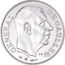 France, Médaille, Général De Gaulle, Politics, 1980, Santucci, FDC, Argent