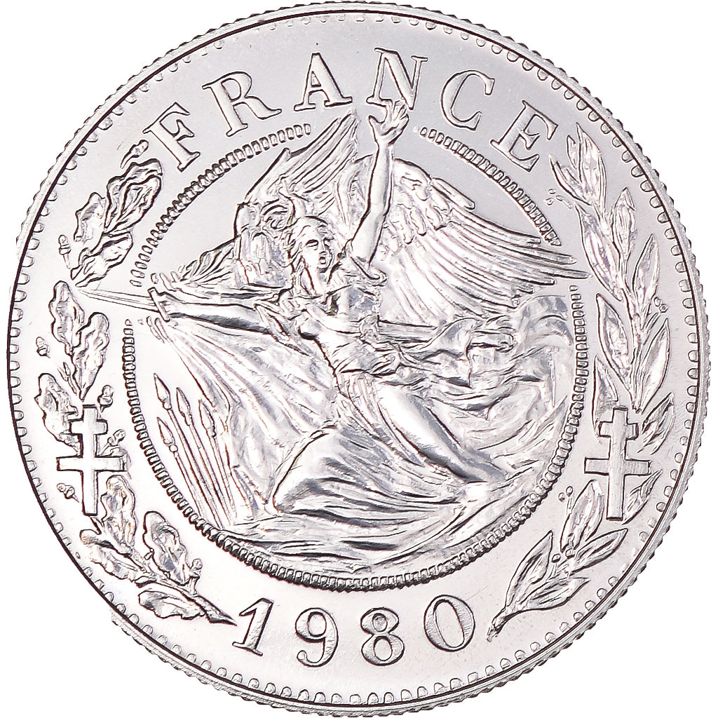 France, Médaille, Général De Gaulle, Politics, 1980, Santucci, FDC, Argent