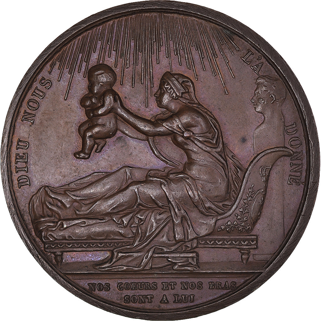 Frankrijk, Medaille, Naissance du Comte de Chambord, History, 1820, Gayrard, PR