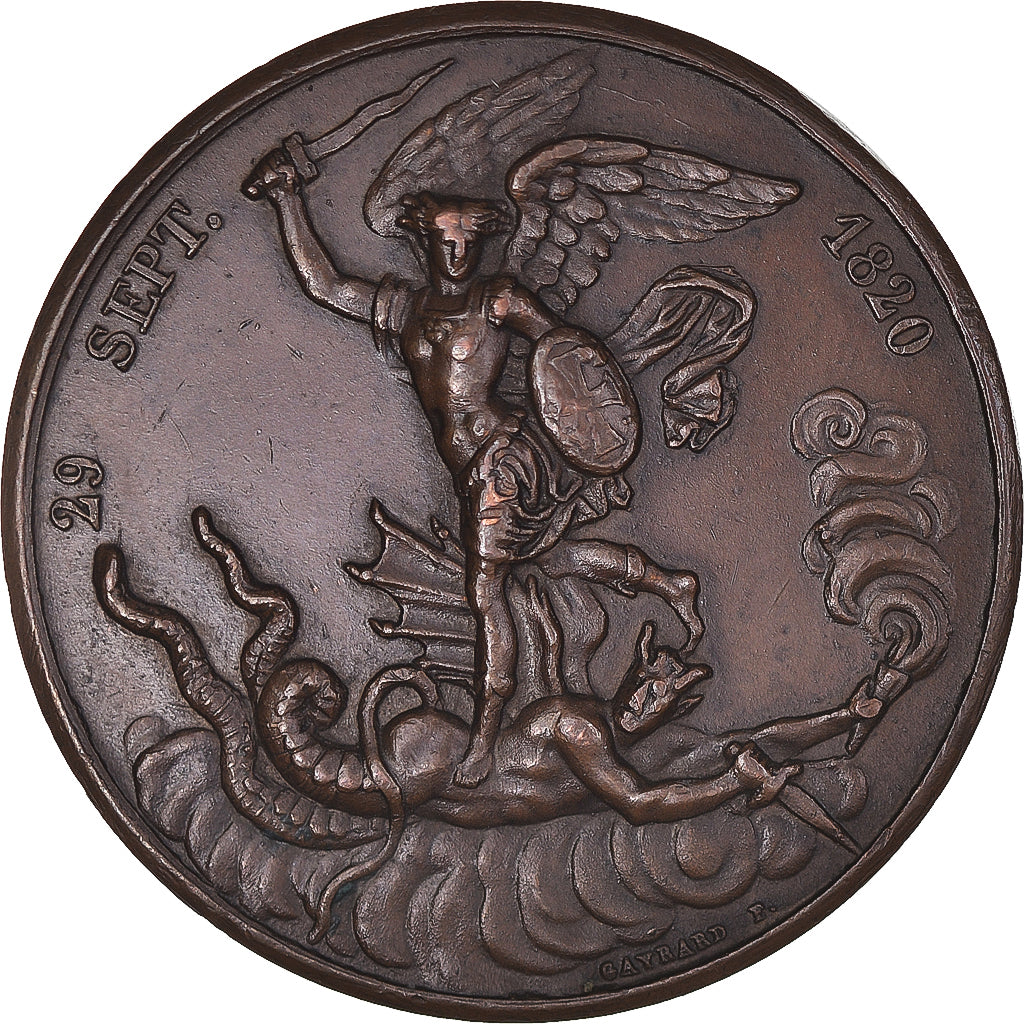 Francja, medal, Naissance du Comte de Chambord, Historia, 1820, Gayrard