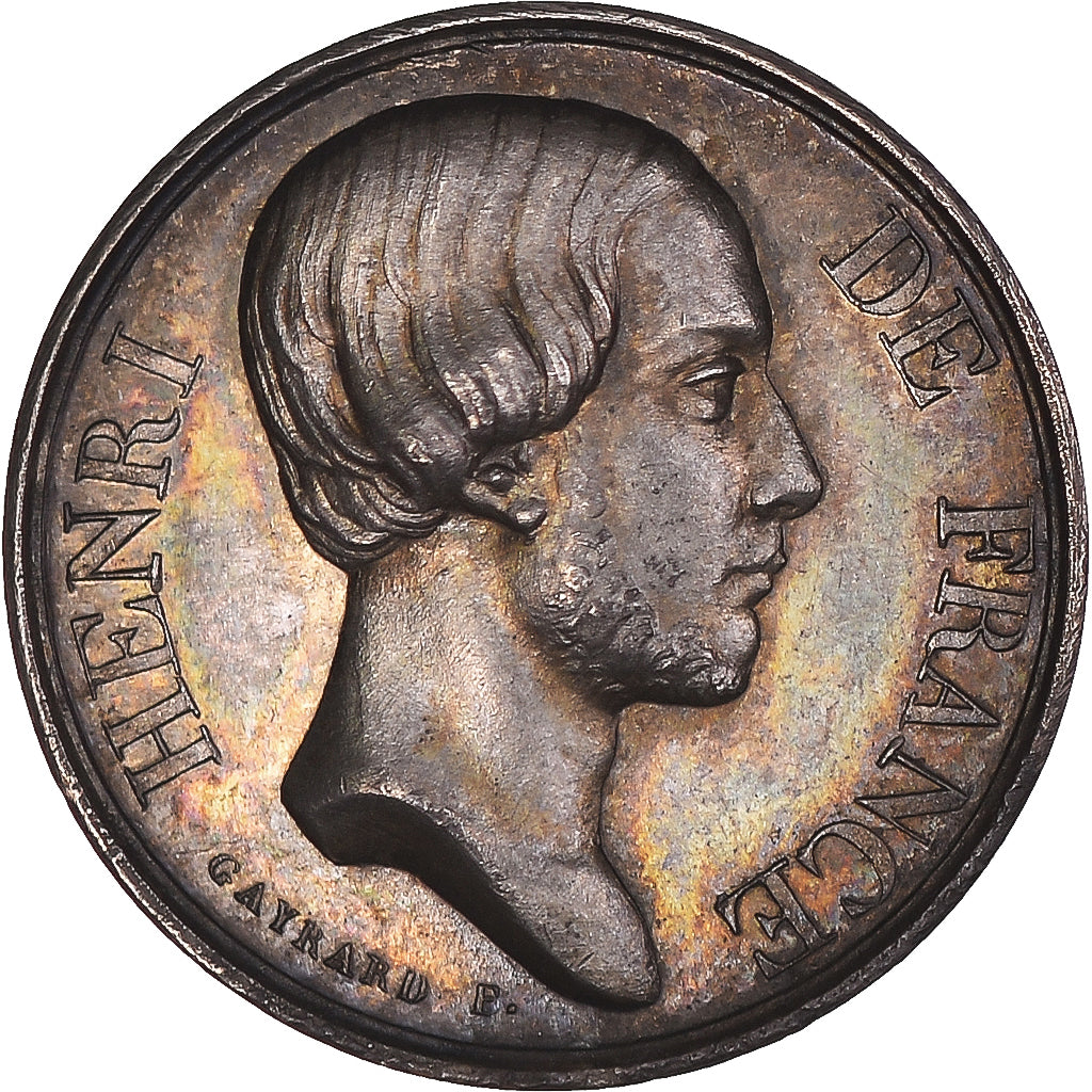 França, medalha, Henri De France, História, Gayrard, AU(55-58), Prata