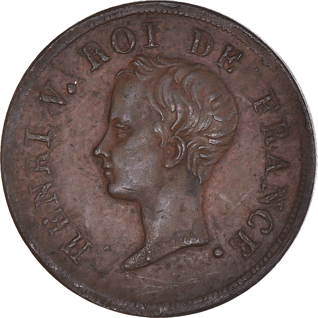 Francia, medalla, Henri V, Module du Demi-franc, Majorité du Roi, History