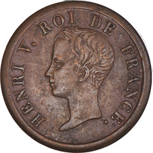 Francia, medalla, Henri V, Module du Demi-franc, Majorité du Roi, History