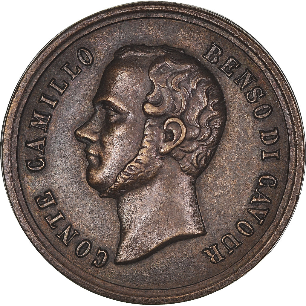 Italy, Medal, Conte Camillo, Benso di Gavour, Indipendenza, History, 1859