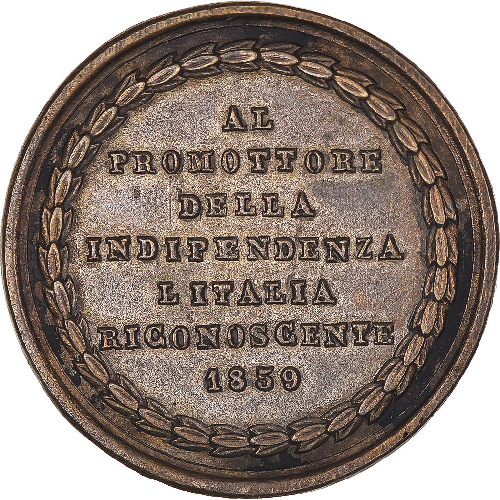 Italy, Medal, Conte Camillo, Benso di Gavour, Indipendenza, History, 1859