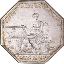 France, Token, Banques, Caisse d'Escompte, 1776, Branche, AU(50-53), Silver