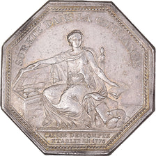 France, Token, Banque, Caisse d'Escompte, 1776, AU(50-53), Silver
