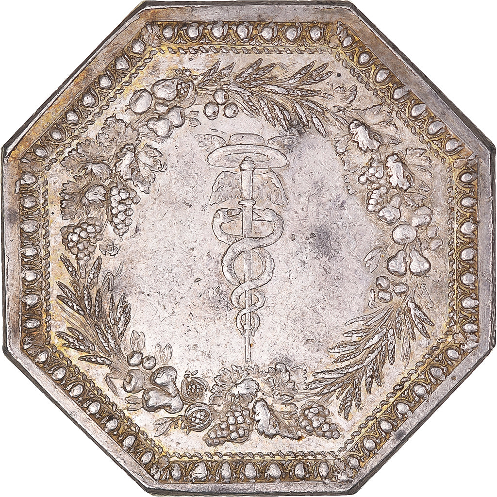 France, Token, Banque, Caisse d'Escompte, 1776, AU(50-53), Silver
