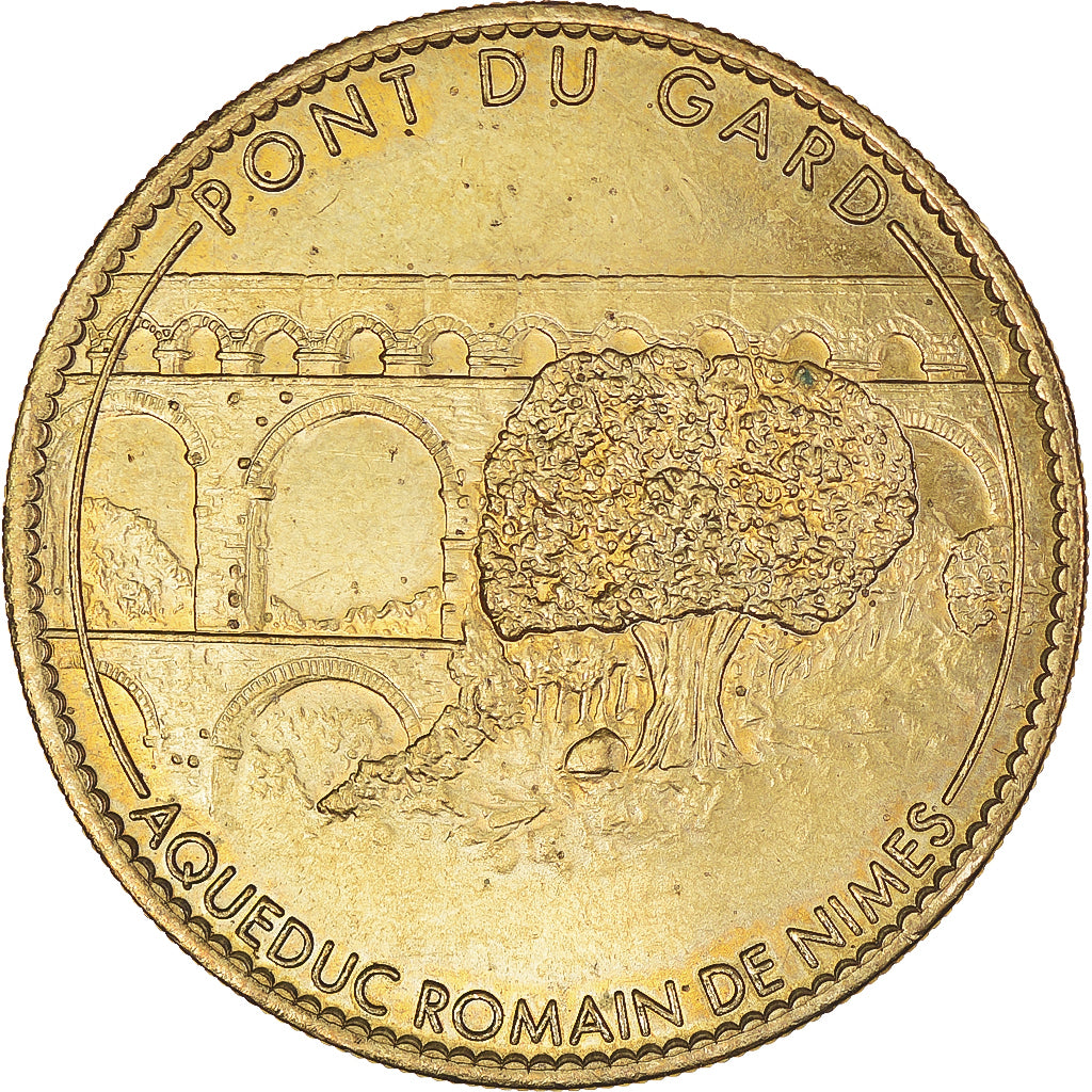 Francia, zeton, Pont du Gard, Aqueduc romain de Nimes, 2013, Arthus Bertrand