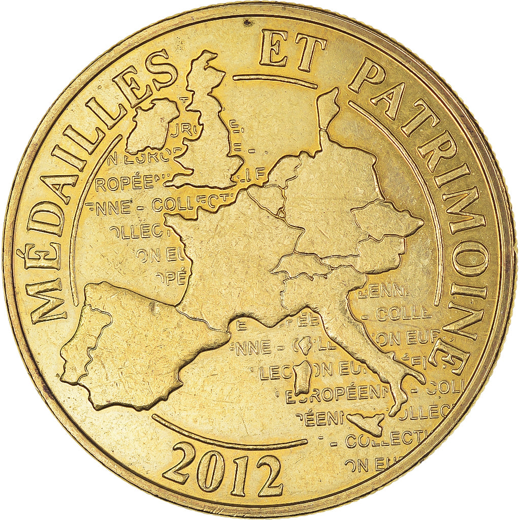 Francia, zeton, Tourist Token, Avignon, Palais des Papes, 2012, Médailles et