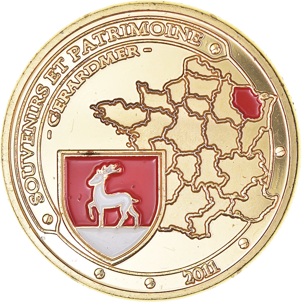Francia, zeton, Tourist Token, Gérardmer - Hautes-Vosge, MBC+, Aluminio y