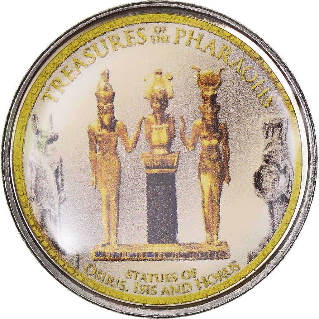 Coin, Egypt, Statues of Osiris, Isis and Horus, Trésors des Pharaons, Pound