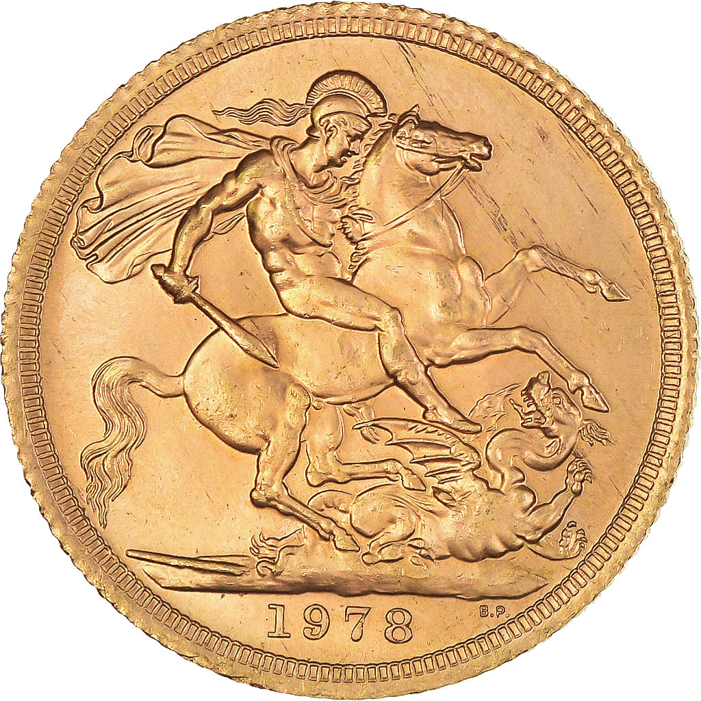 Coin, Great Britain, Elizabeth II, Sovereign, 1978, MS(64), Gold, KM:919