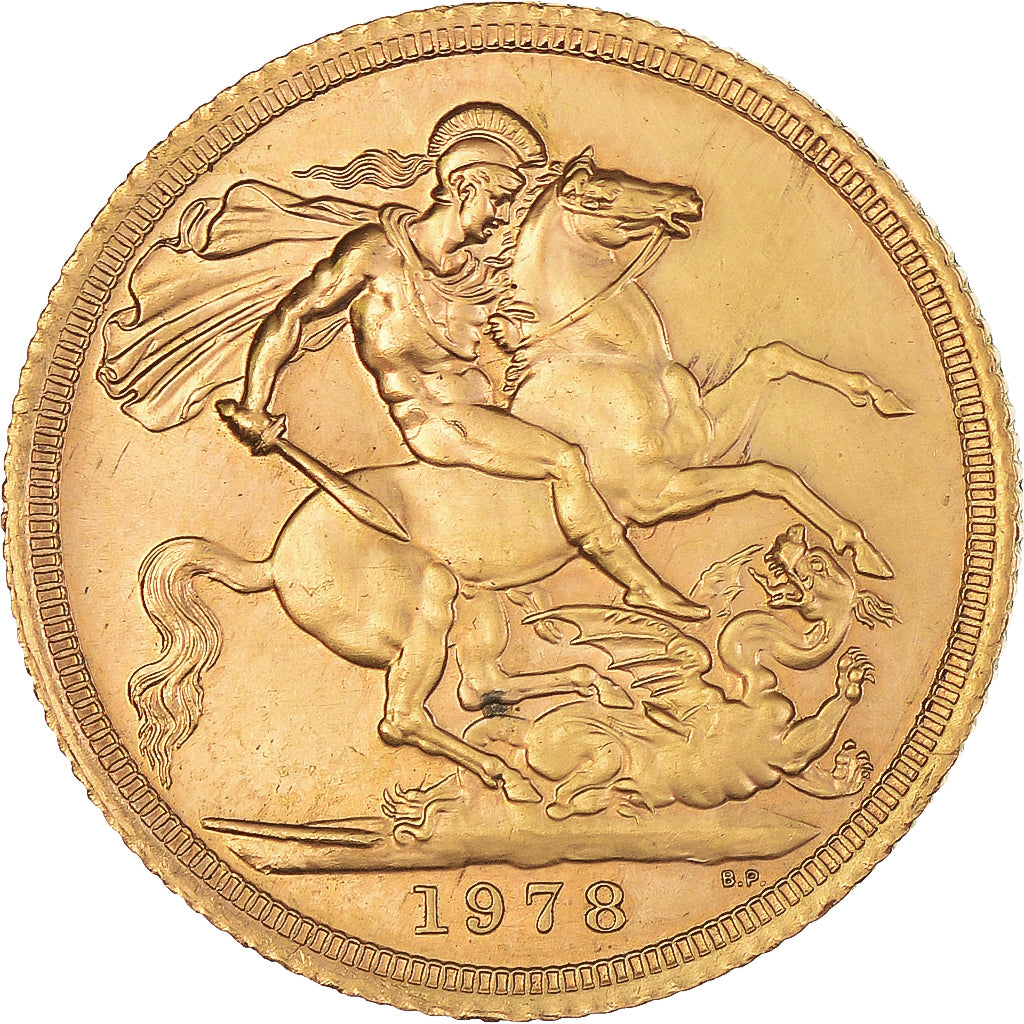 Coin, Great Britain, Elizabeth II, Sovereign, 1978, MS(63), Gold, KM:919