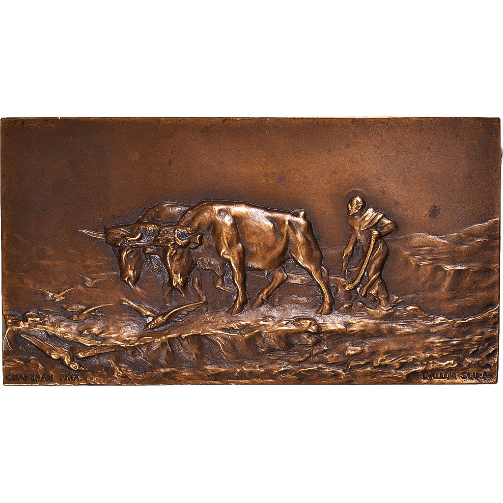 Frankrijk, Medaille, Agriculteur au Labour, Chartran et Revillon, PR, Bronzen