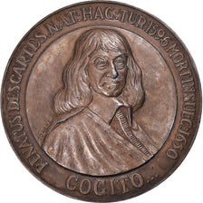 France, Médaille, Philosophie, René Descartes, Torcheux, TTB, Zinc