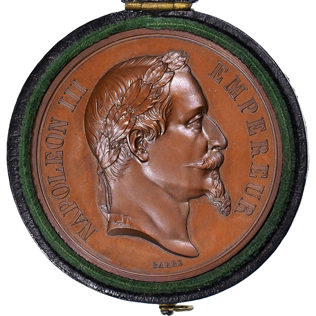 Francia, medalla, Napoléon III, Concours Agricole, Privas, 1865, Barre, FDC
