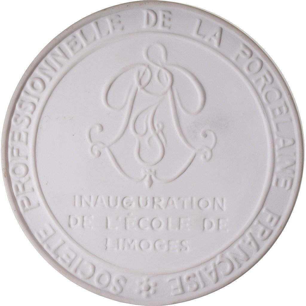 Francia, medalla, Porcelaine, Inauguration de l'Ecole de Limoges, 1948