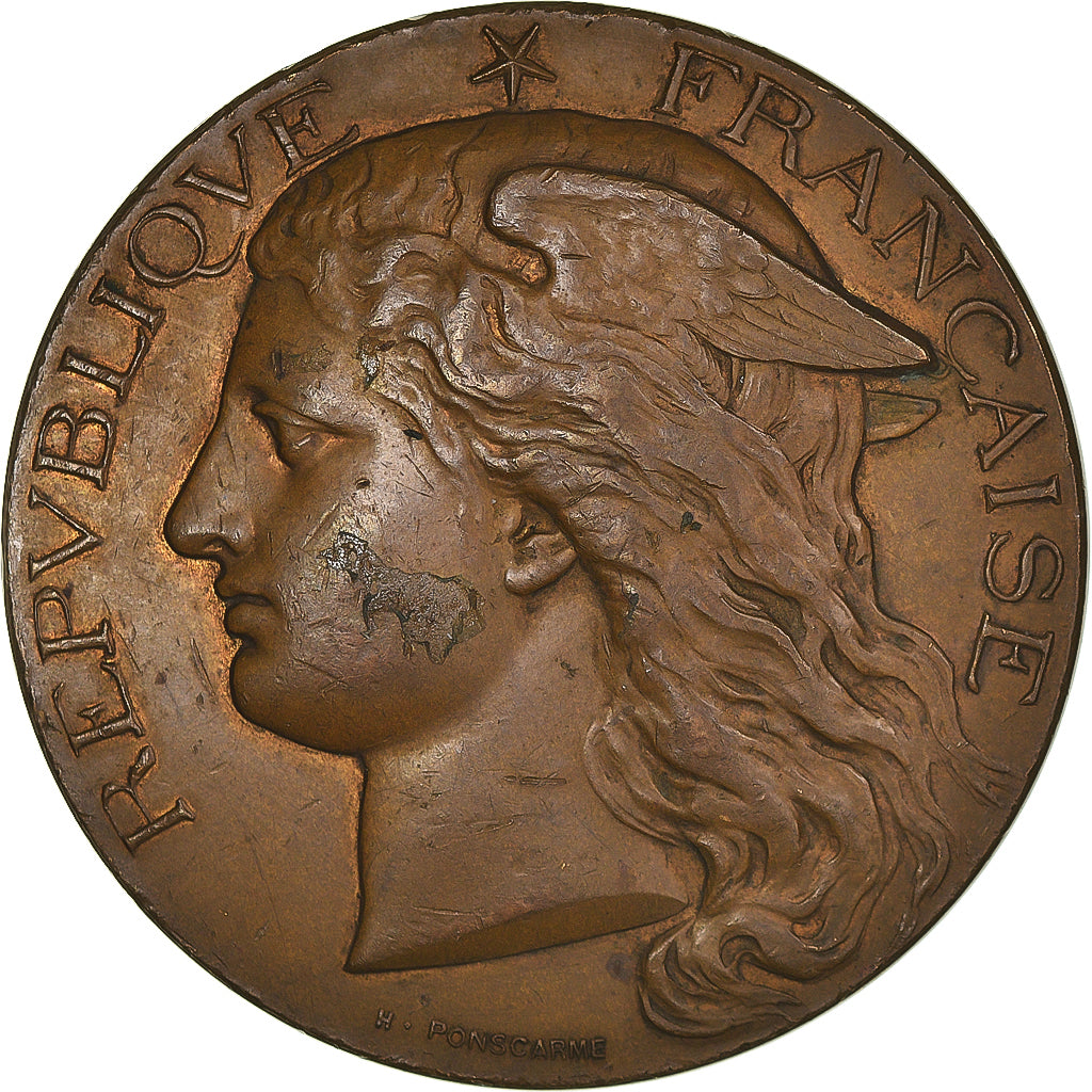 France, Medal, Comice Agricole de Bourganeuf, Creuse, Agriculture, 1887