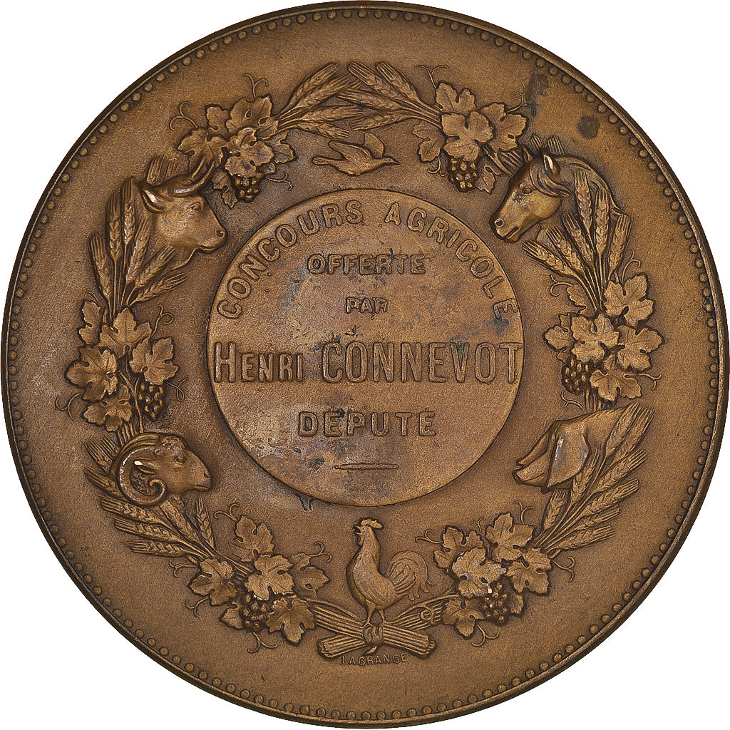 Francja, medal, Concours Agricole, Henri Connevot, Député, Agriculture