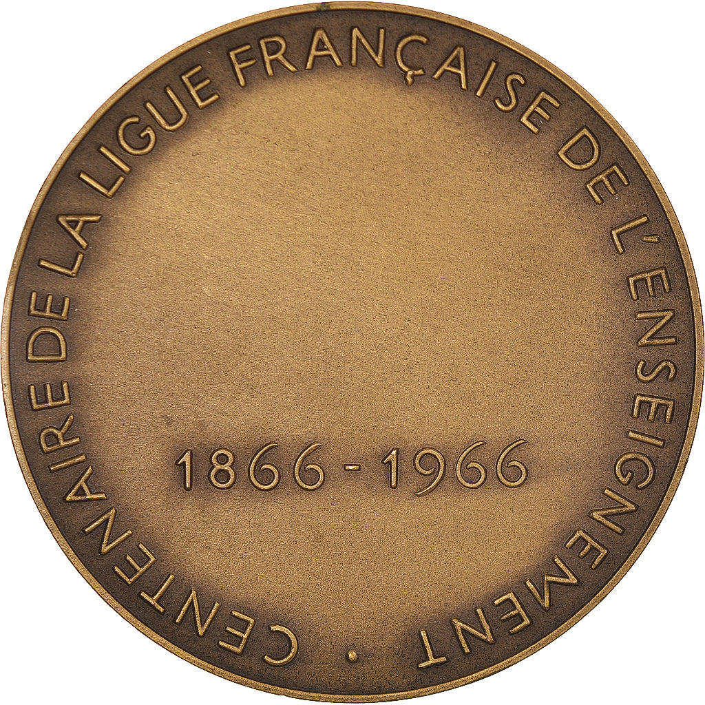 Frankreich, Medaille, Centenaire de la Ligue Française de l'Enseignement, 1966