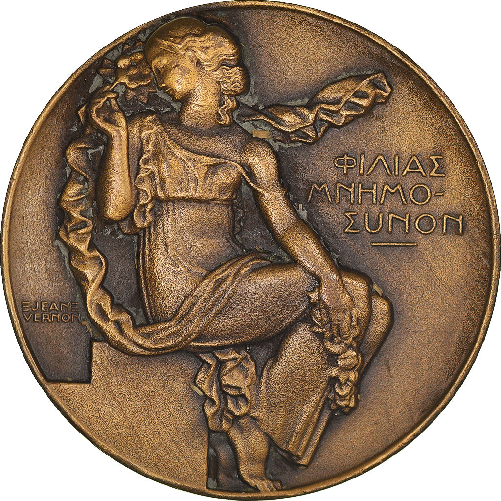 Francja, medal, Mnémosyne, Livre d'Or des Valeurs Humaines, 1971, Vernon