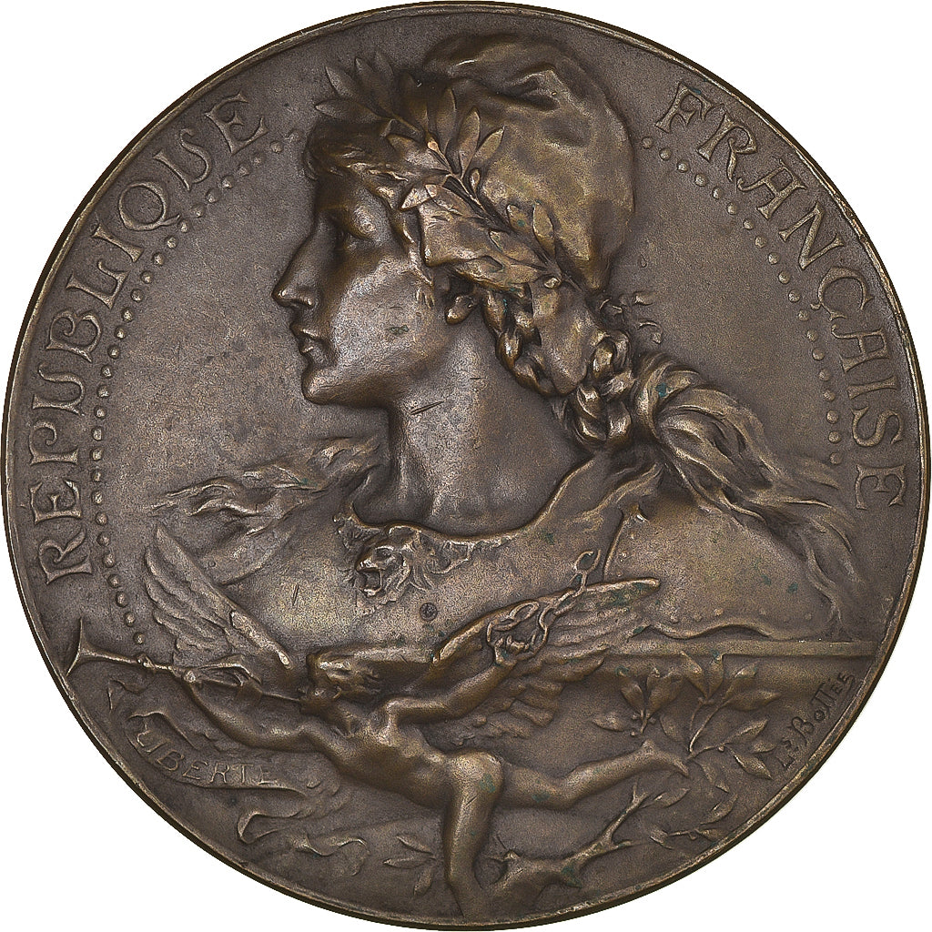 França, medalha, Marianne, République Française, Bottée, AU(50-53), Bronze