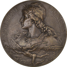França, medalha, Marianne, République Française, Bottée, AU(50-53), Bronze