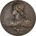 França, medalha, Marianne, République Française, Bottée, AU(50-53), Bronze