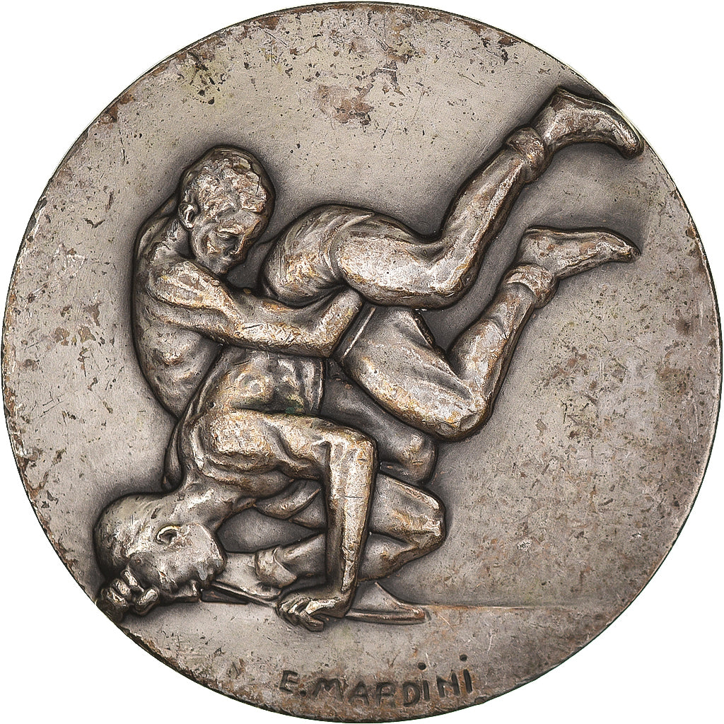 France, Medal, Lutte Gréco-romaine, Sport, Mardini, EF(40-45), Silvered bronze