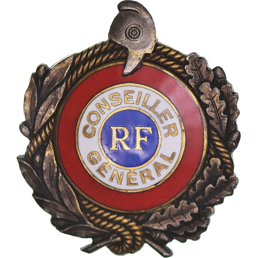 France, Insigne, Conseiller Général, Politics, Emaillée, SPL, Laiton