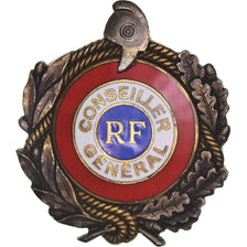 France, Insigne, Conseiller Général, Politics, Emaillée, SPL, Laiton