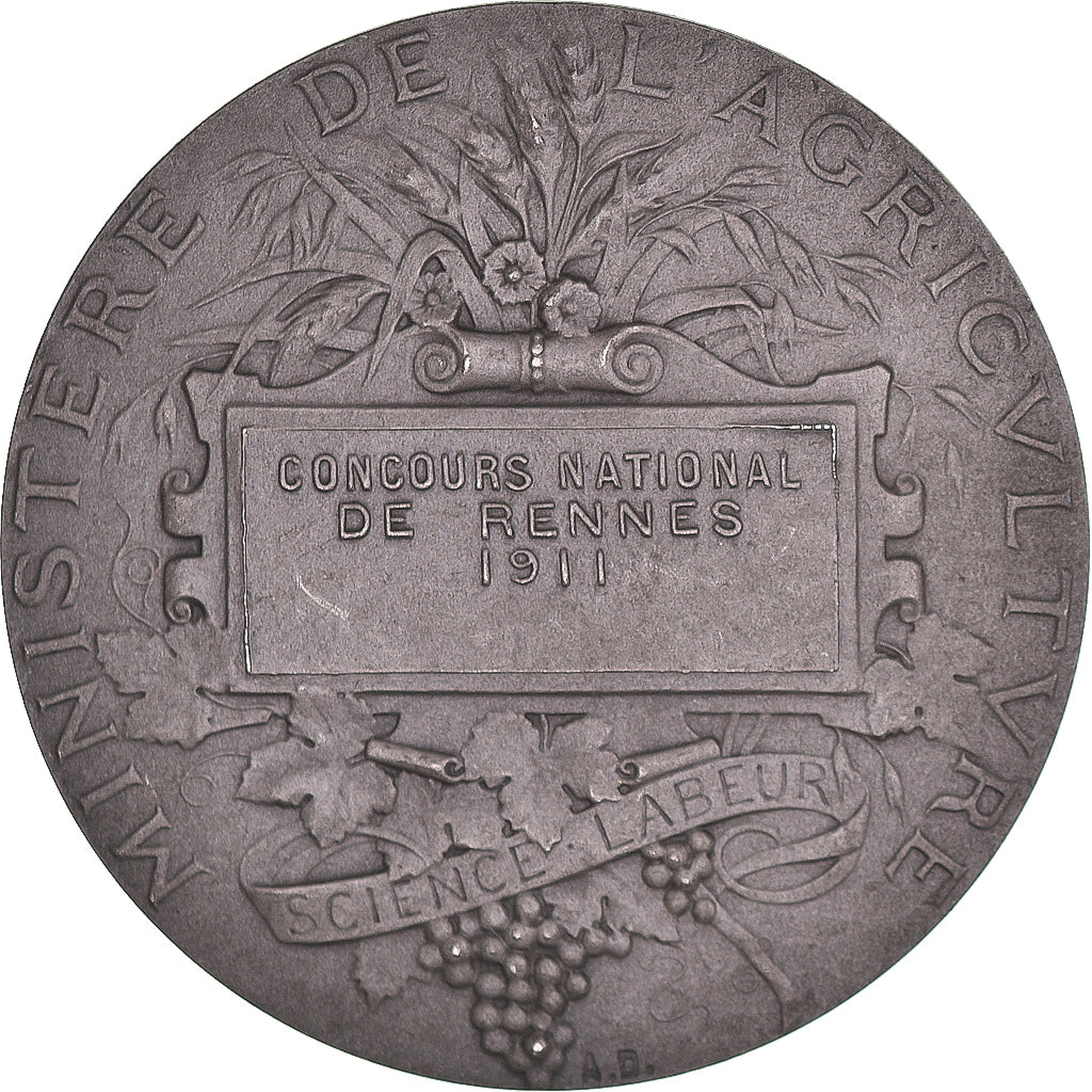 Francja, medal, Agriculture, Concours National de Rennes, 1911, Alphée Dubois