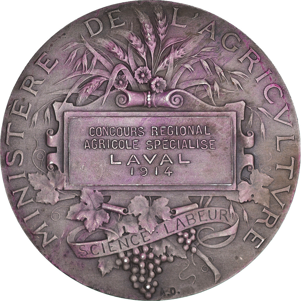 Francia, medaglia, Concours Agricole de Laval, Agriculture, 1914, Alphée
