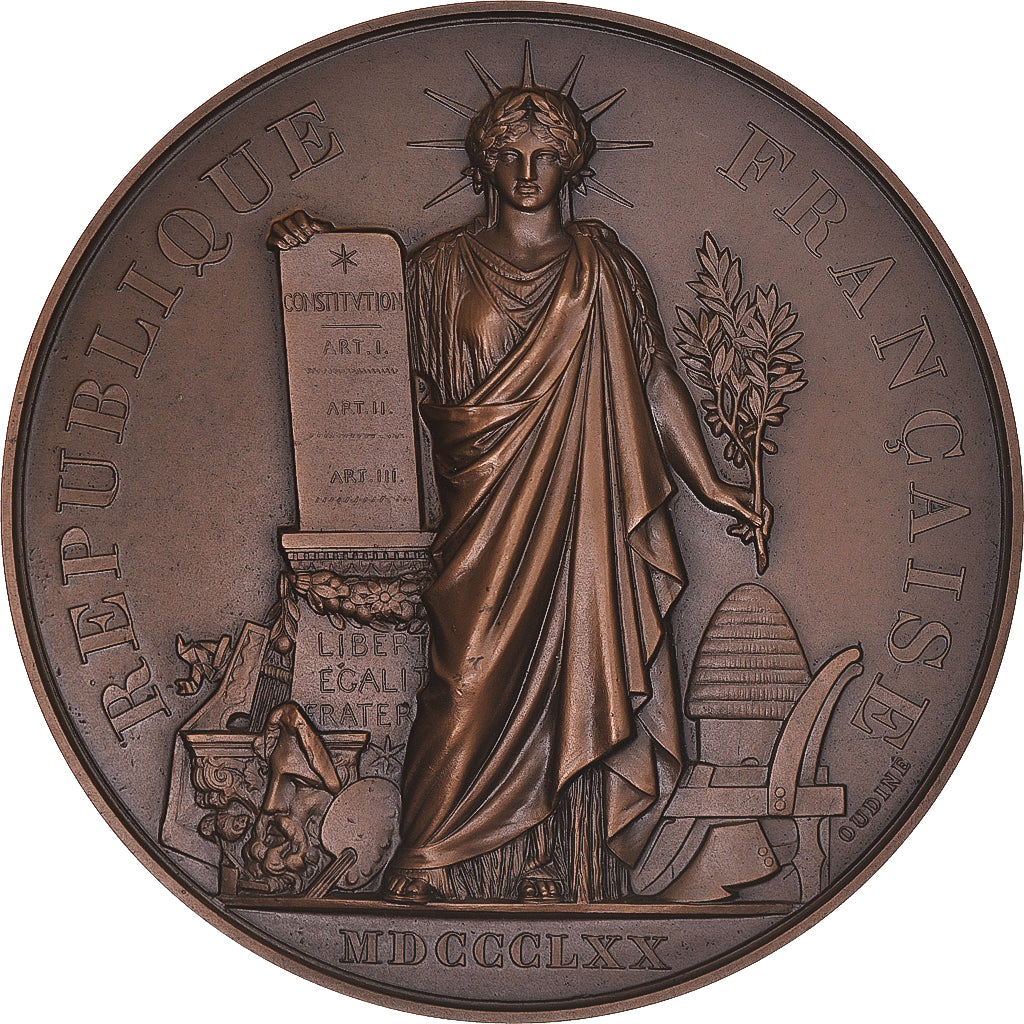 Francia, medalla, Conseil Général du Pas-de-Calais, Politics, 1971, Oudiné