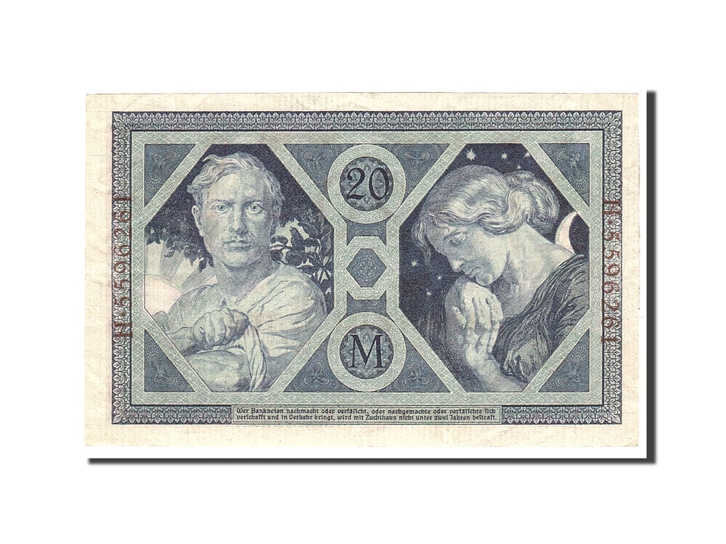 Banknote, Germany, 20 Mark, 1915, 1915-11-04, KM:63, AU(55-58)
