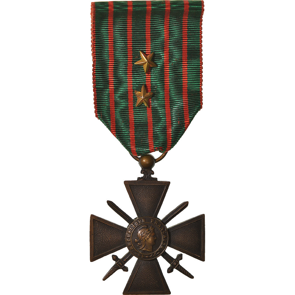 Francja, Croix de Guerre, WAR, medal, 1914-1916, 2 Citations, Doskonała