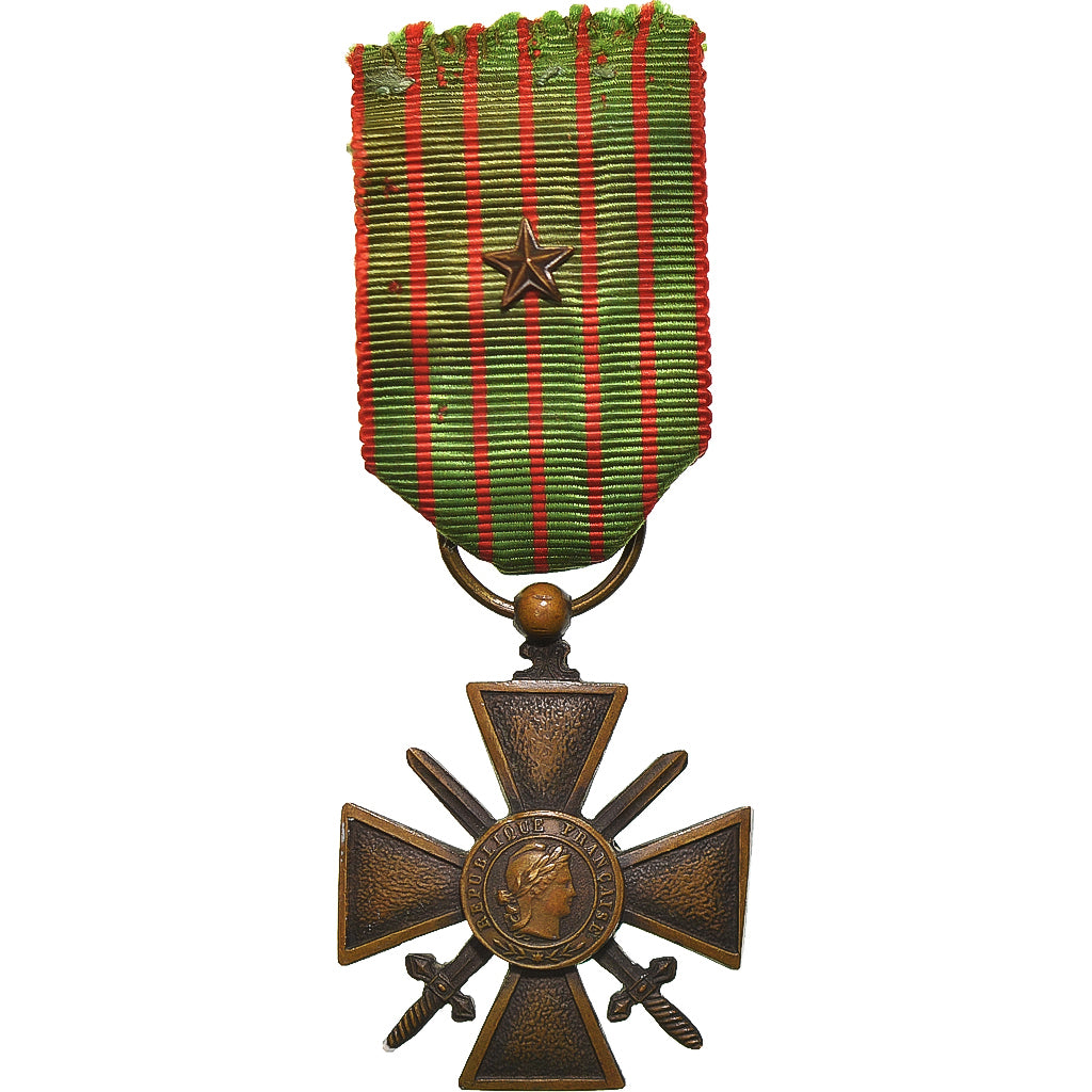 Francja, Croix de Guerre, Une Citation, WAR, medal, 1914-1916, Réduction