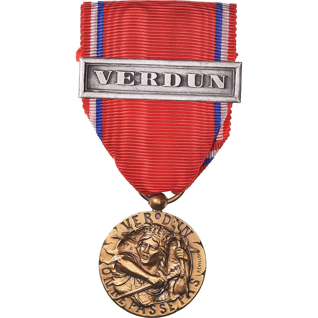France, Verdun , On ne passe pas, WAR, Medal, 1916, Uncirculated, Revillon