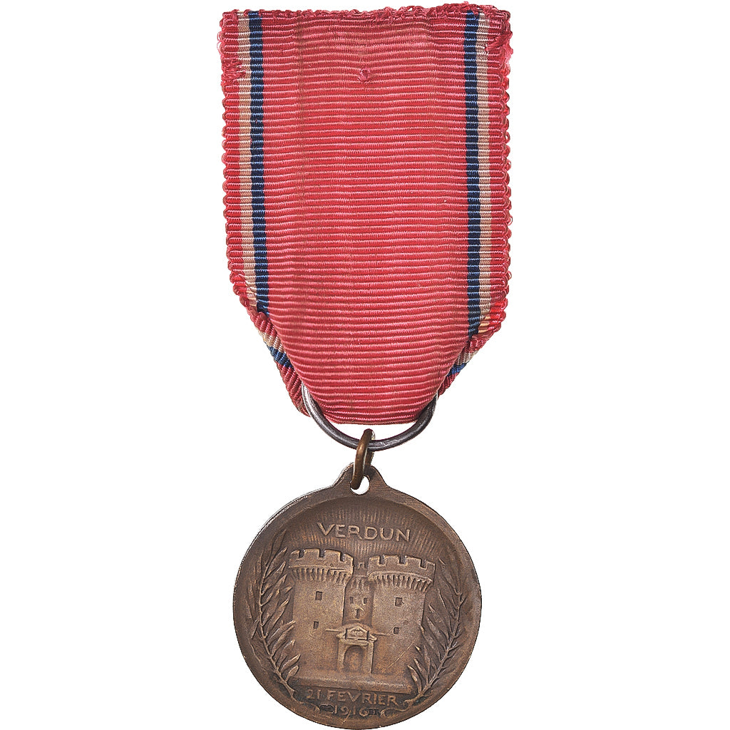 France, Verdun , On ne passe pas, WAR, Medal, 1916, Excellent Quality, Vernier