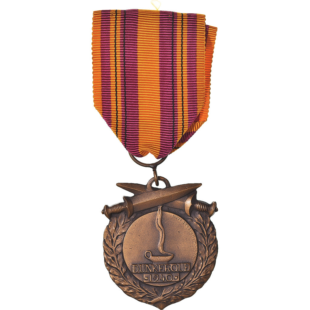 France, Médaille de Dunkerque, WAR, Medal, 1940, Excellent Quality, Ecole des