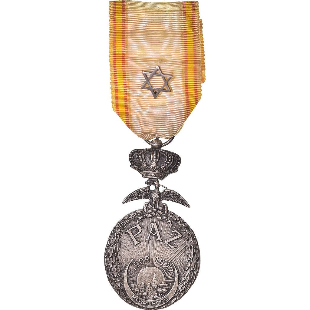 Espagne, La Paz, Paix du Maroc, Guerre du RIF, WAR, Médaille, 1927, Excellent