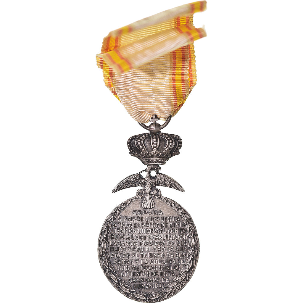 Espagne, La Paz, Paix du Maroc, Guerre du RIF, WAR, Médaille, 1927, Excellent