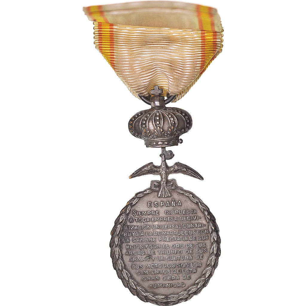 Espagne, La Paz, Paix du Maroc, Guerre du RIF, WAR, Médaille, 1927, Très bon