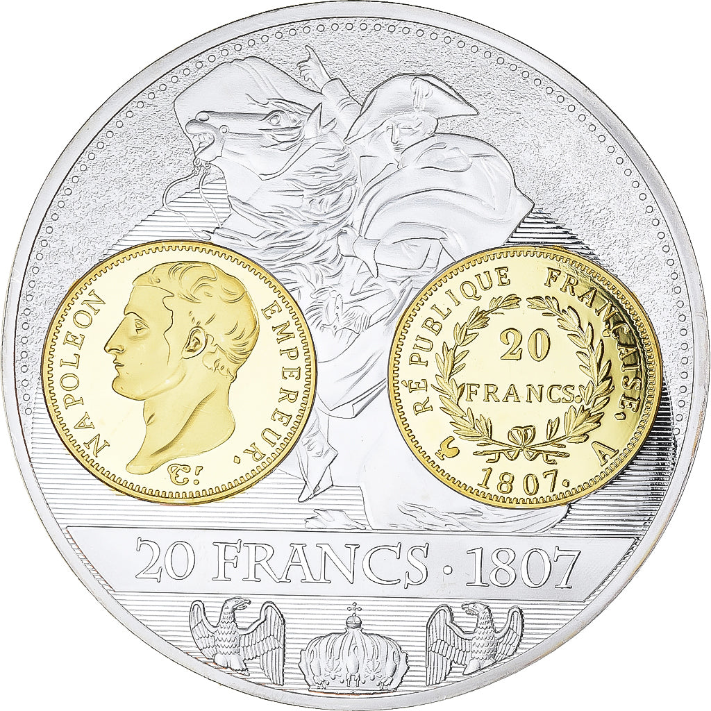 France, Médaille, Napoleon I, Histoire de la monnaie Française, 20 Francs