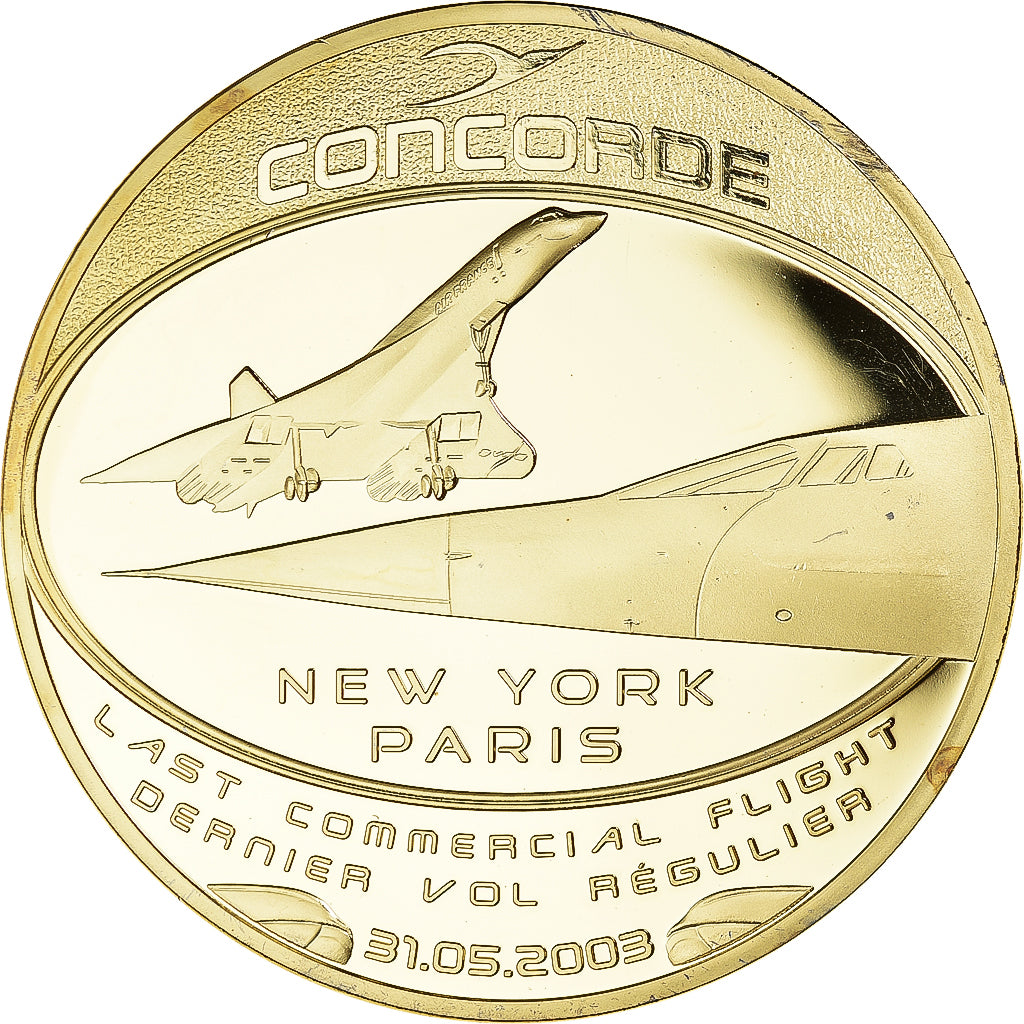 Francia, medalla, Adieu au Concorde, Dernier Vol New-York/Paris, Aviation, 2003