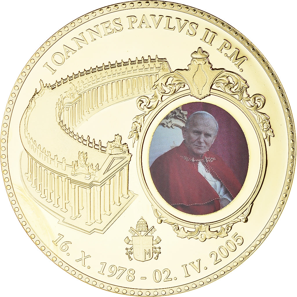 Vatican, Medal, Pape Jean Paul II, Religions & beliefs, 2005, MS(65-70), Copper
