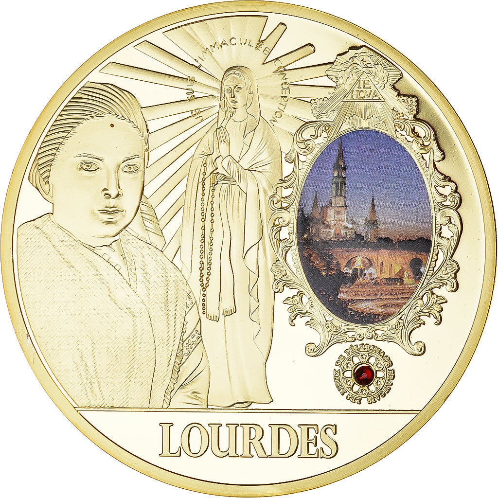 Francia, medaglia, Lourdes, Lieu de Pélerinage Français, Religions & beliefs