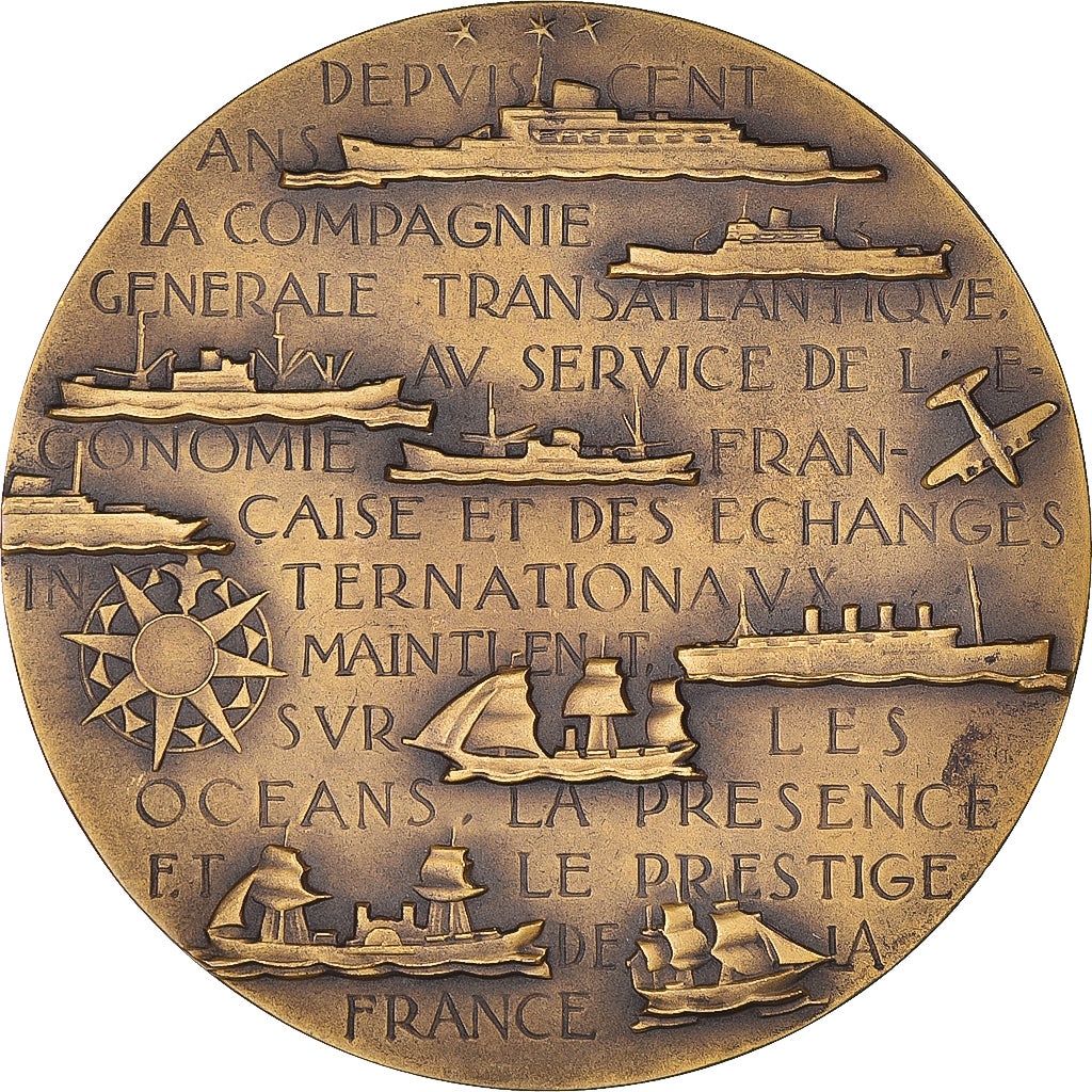 Frankreich, Medaille, Centenaire de la Compagnie générale transatlantique