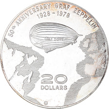 Monnaie, DOMINICA, Graf Zeppelin, 20 Dollars, 1978, Proof, SPL, Argent